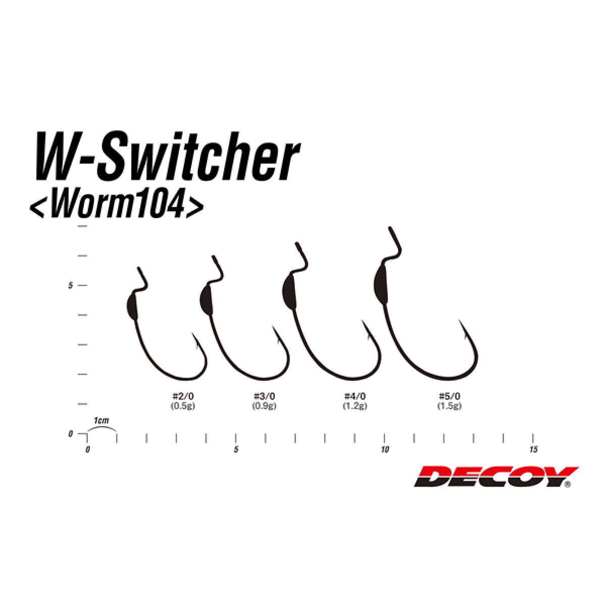 DECOY W SWITCHER #3/0 Worm104 (5 pcs/pack) NS BLACK