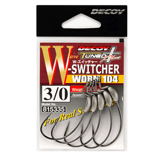 DECOY W SWITCHER #5/0 Worm104 (4 pcs/pack) NS BLACK - Britannic Trade