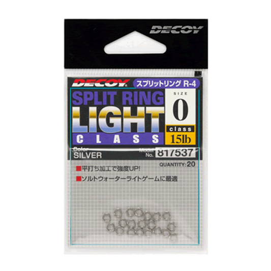 DECOY SPLIT RING LIGHT CLASS #00 R-4 (20 pcs/pack) SILVER - Britannic Trade