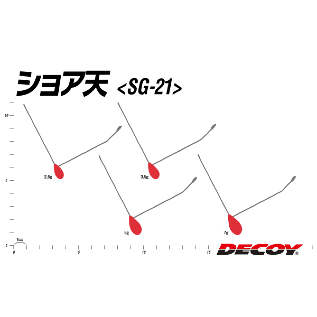 DECOY SHORE TEN 3.5g SG-21 (3 pcs/pack) RED - Britannic Trade