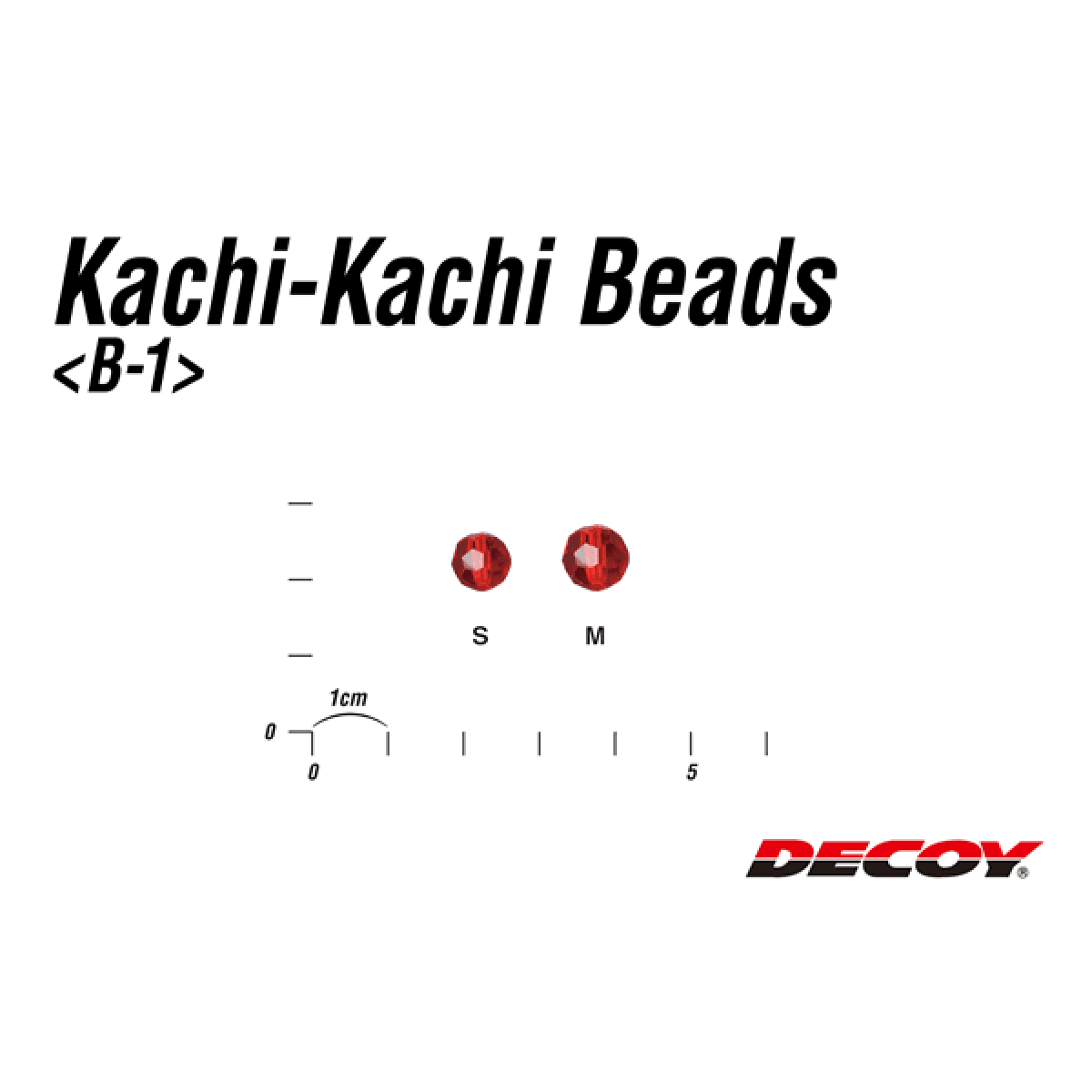 DECOY KACHI KACHI BEADS S B-1 (9 pcs/pack) RED - Britannic Trade