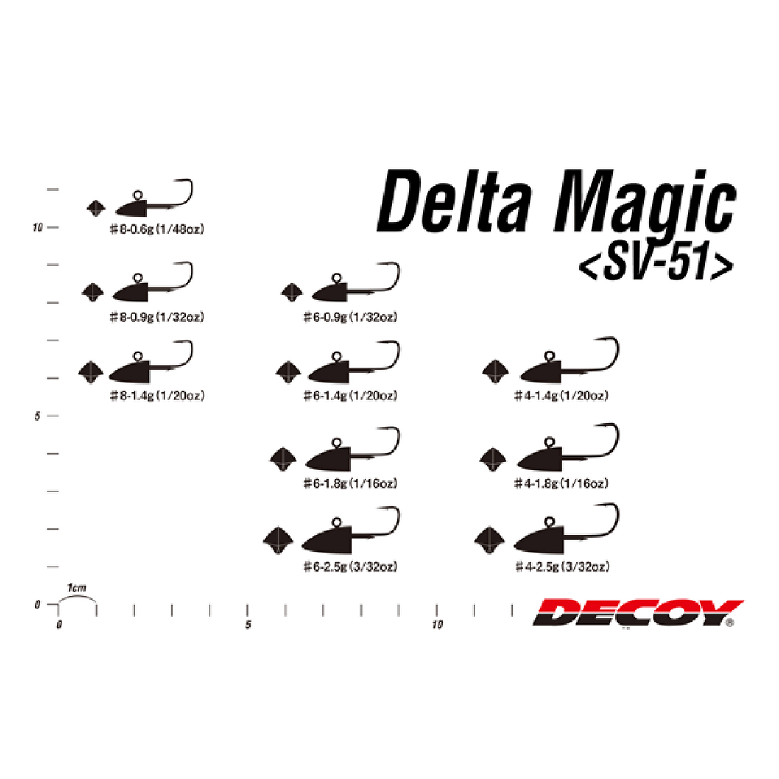 DECOY DELTA MAGIC #8 - 1/32 SV-51 (5 pcs/pack) W NICKEL fishing terminal tackle — photo 3