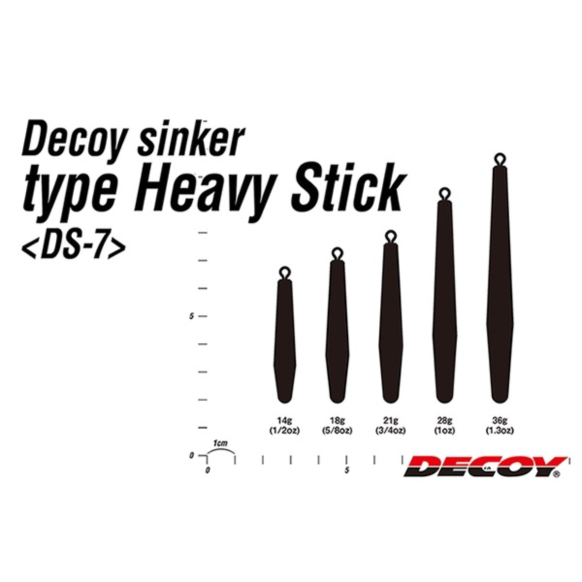 DECOY DECOY SINKER TYPE HEAVY STICK 14g DS-7 (4 pcs/pack) GUN BLACK