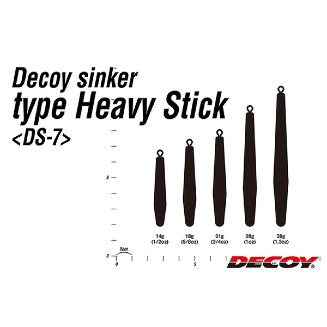 DECOY DECOY SINKER TYPE HEAVY STICK 18g DS-7 (4 adet/paket) GUN BLACK
