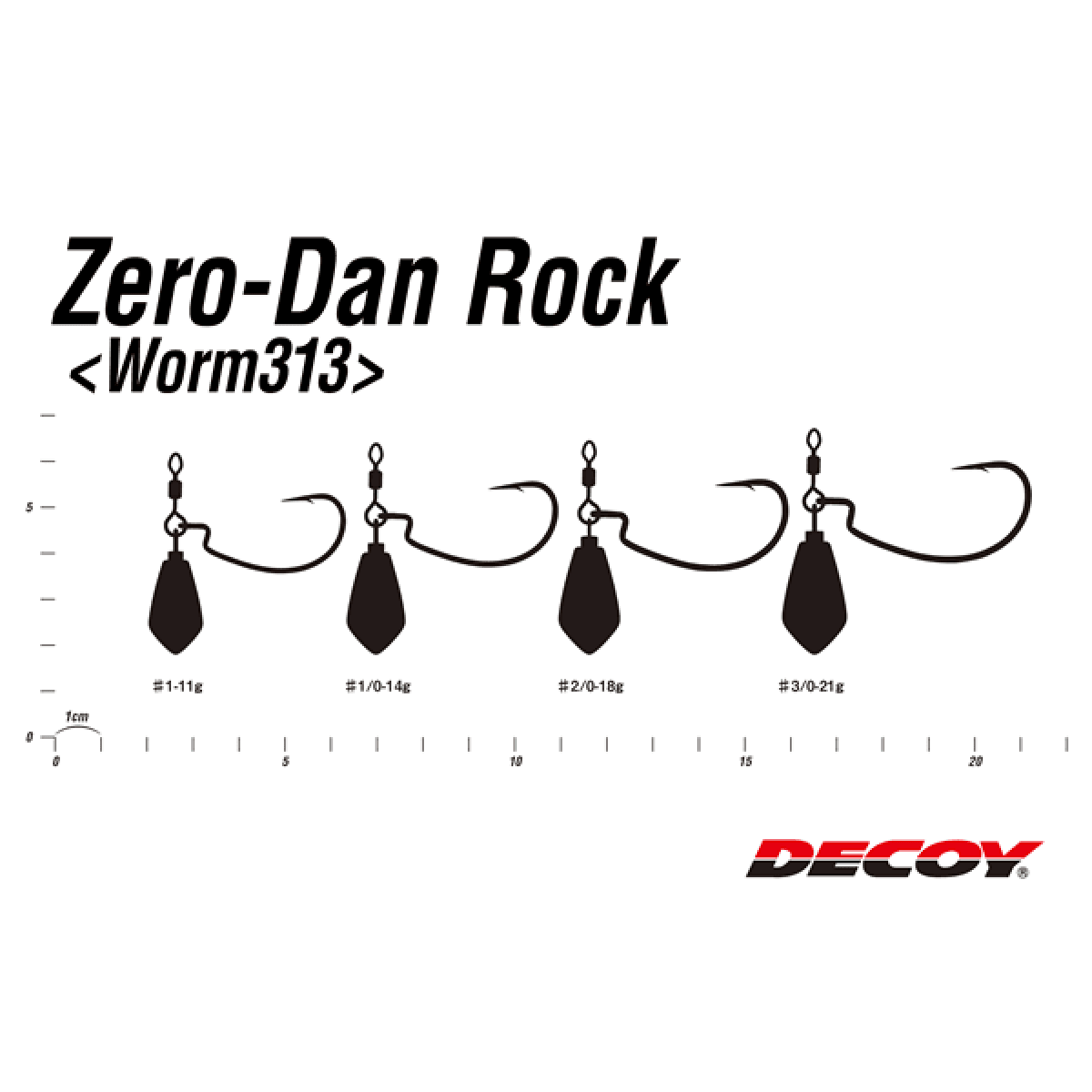 DECOY ZERO DAN ROCK #1/0 - 14g Worm313 (2 pcs/pack) TIN - Britannic Trade