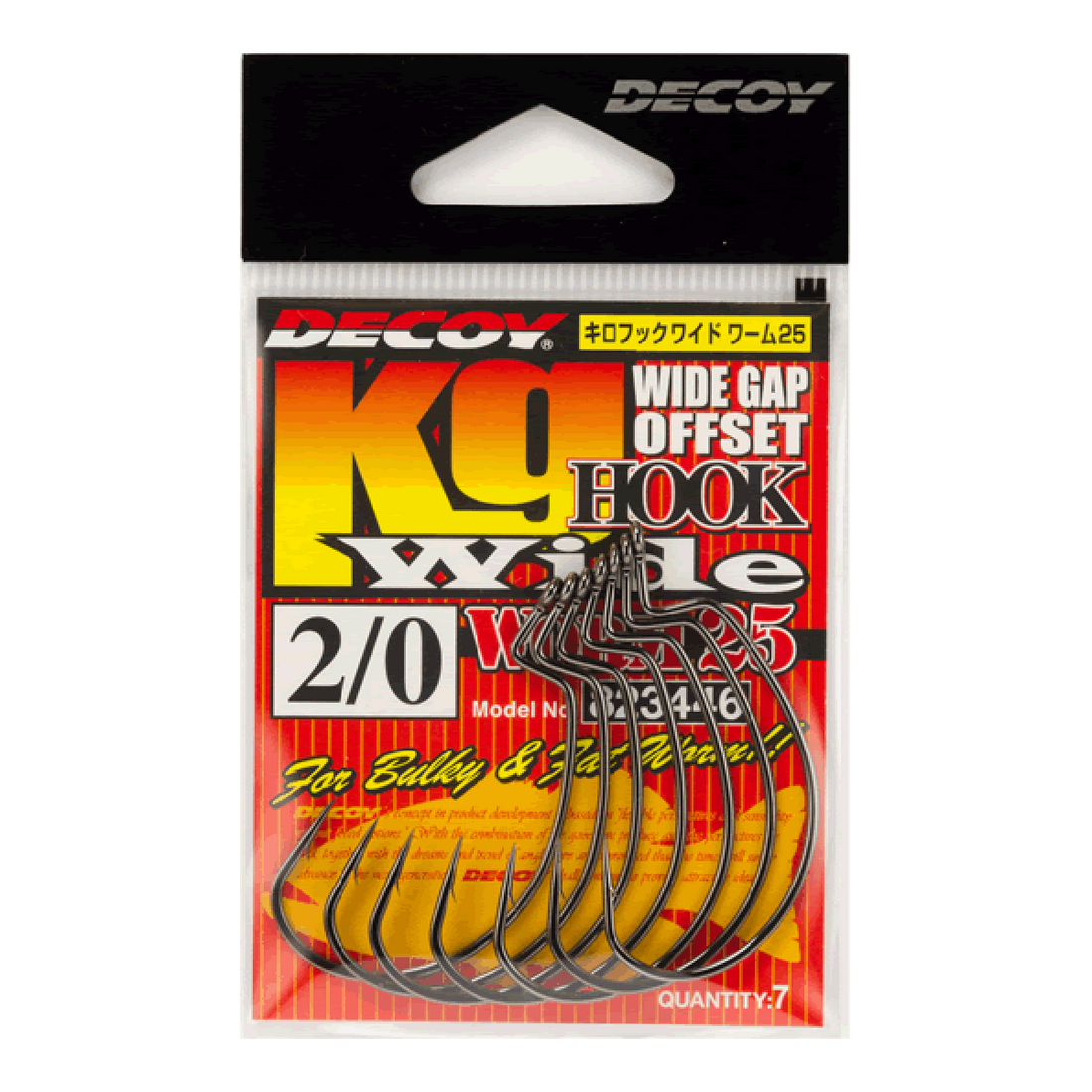 DECOY KG HOOK WIDE #3/0 Worm25 NS BLACK fishing terminal tackle