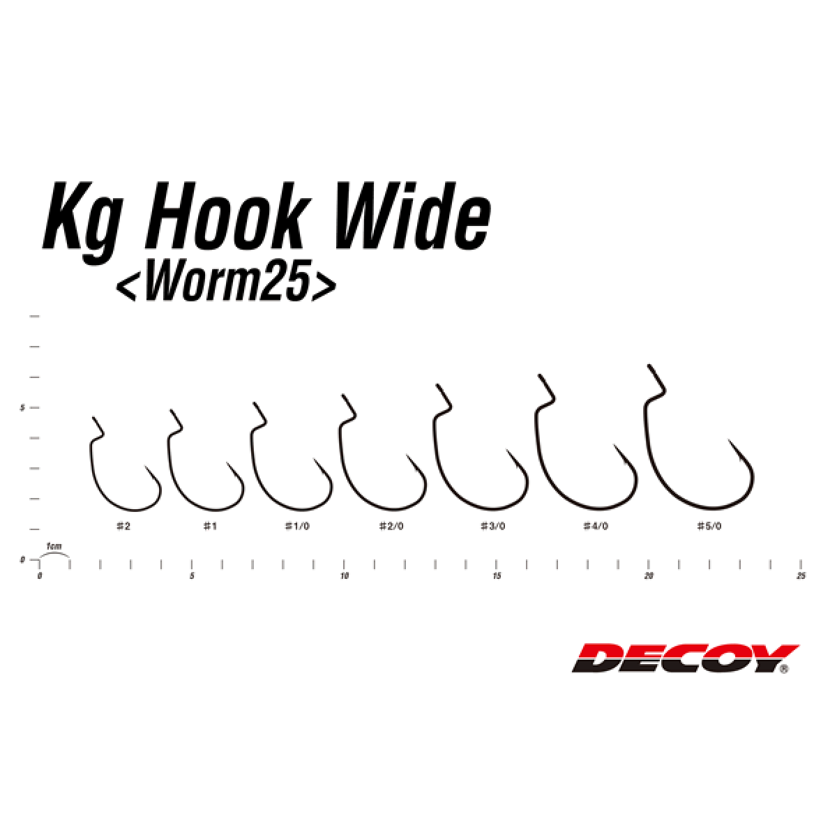 DECOY KG HOOK WIDE #5/0 Worm25 (4 pcs/pack) NS BLACK