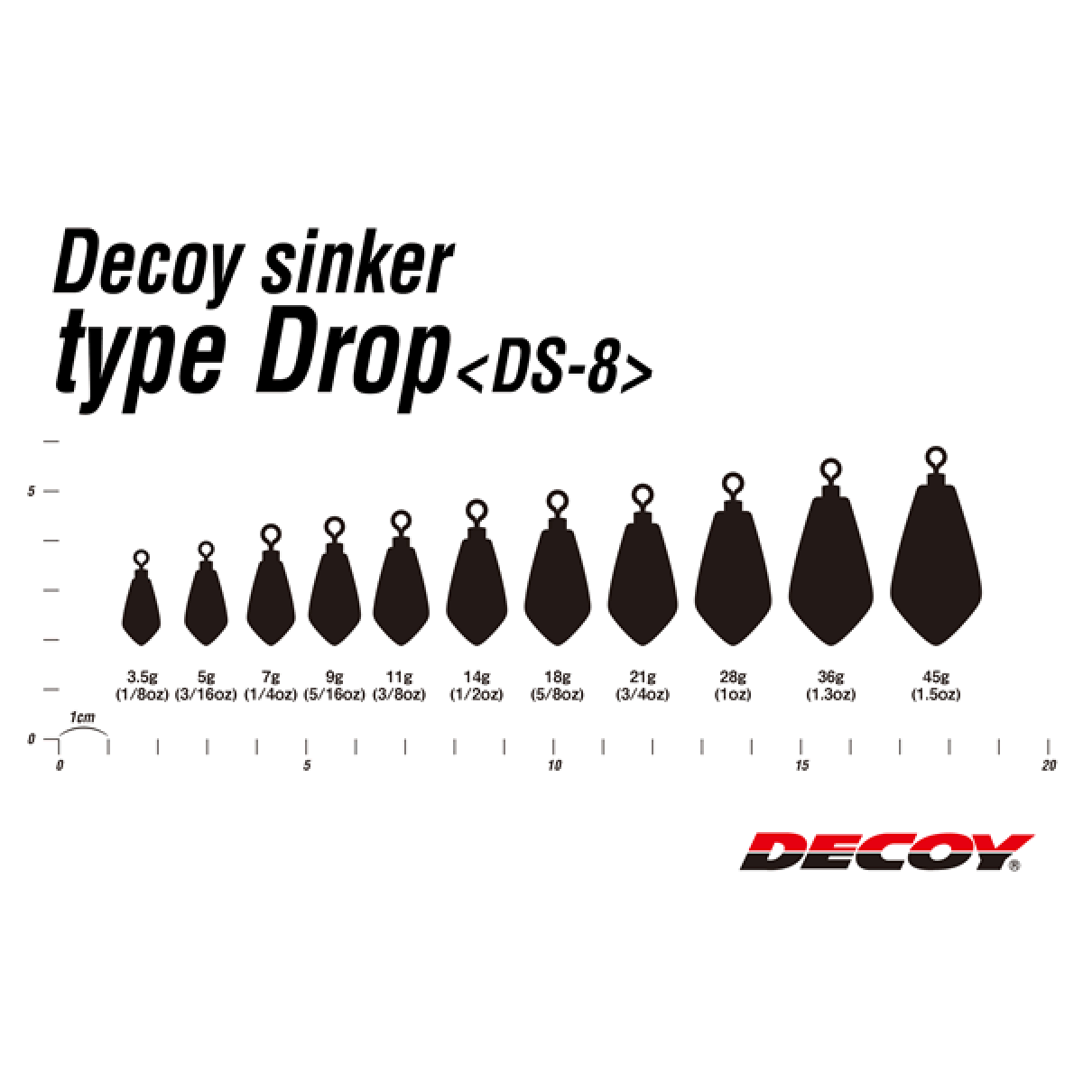 DECOY DECOY SINKER TYPE DROP 5g DS-8 (7 pcs/pack) SILVER