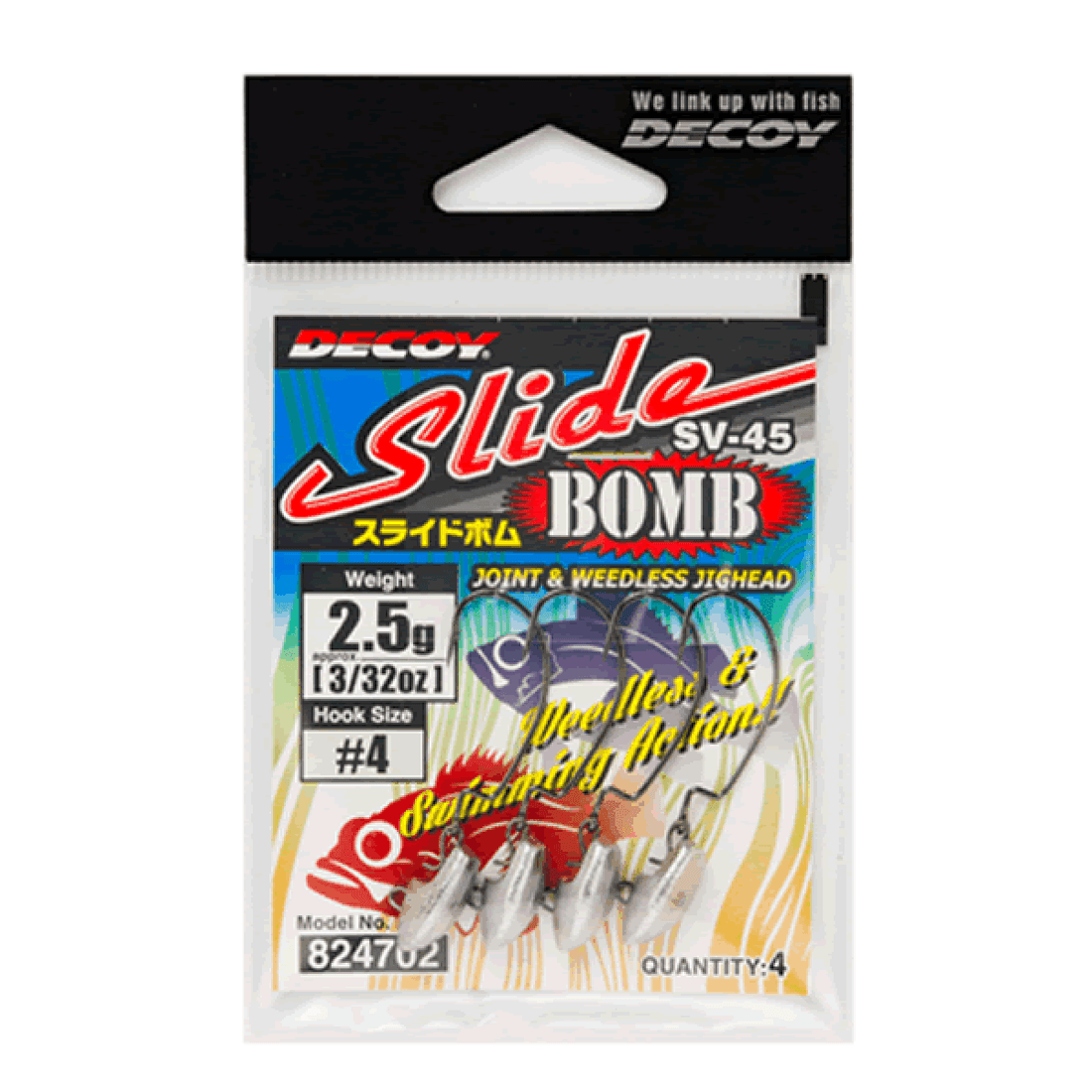 DECOY SLIDE BOMB #6 - 1.5g SV-45 (4 pcs/pack) NS BLACK - Britannic Trade