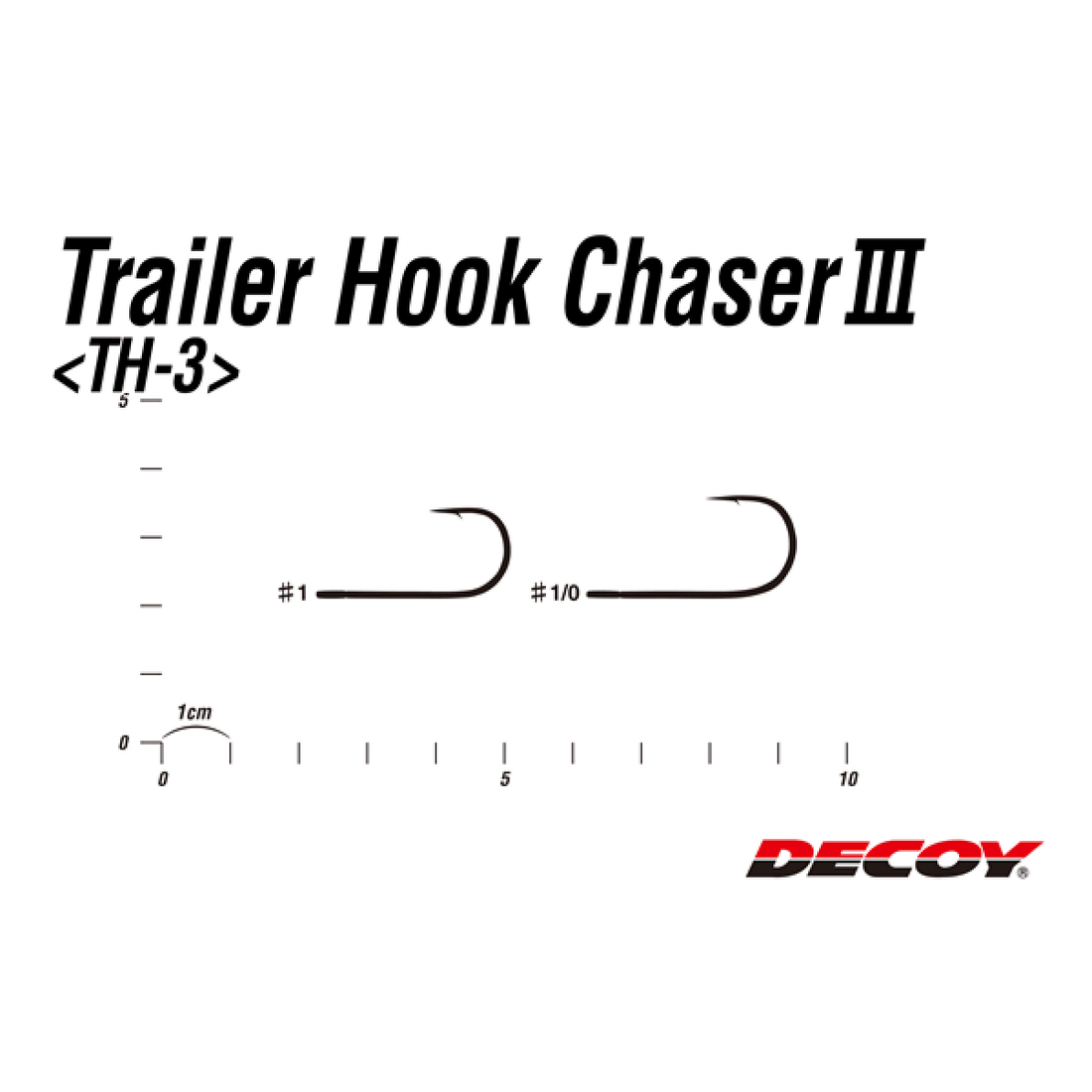 DECOY TRAILER HOOK CHASER II #1 TH-3C (3 pcs/pack) CHART fishing terminal tackle — photo 3