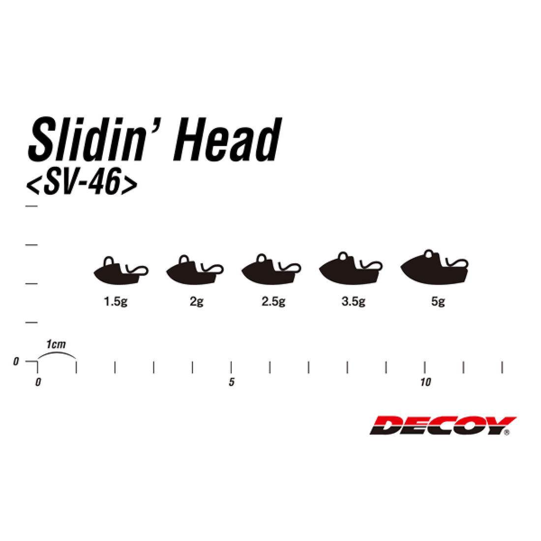 DECOY SLIDIN' HEAD 5g SV-46 (4 pcs/pack) SILVER - Britannic Trade