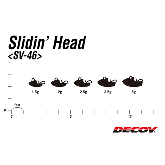 DECOY SLIDIN' HEAD 5g SV-46 (4 pcs/pack) SILVER - Britannic Trade