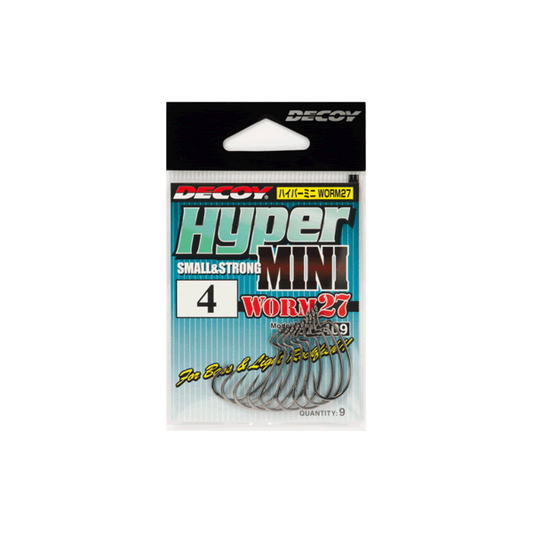 DECOY HYPER MINI #4 Worm27 (9 pcs/pack) NS BLACK fishing terminal tackle — photo 2