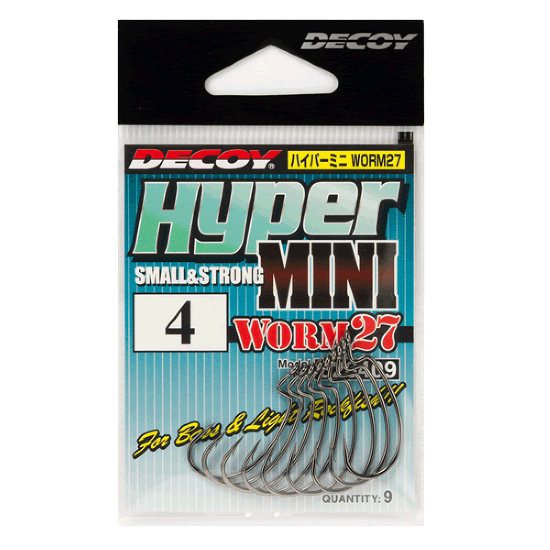 DECOY HYPER MINI #6 Worm27 (9 pcs/pack) NS BLACK fishing terminal tackle