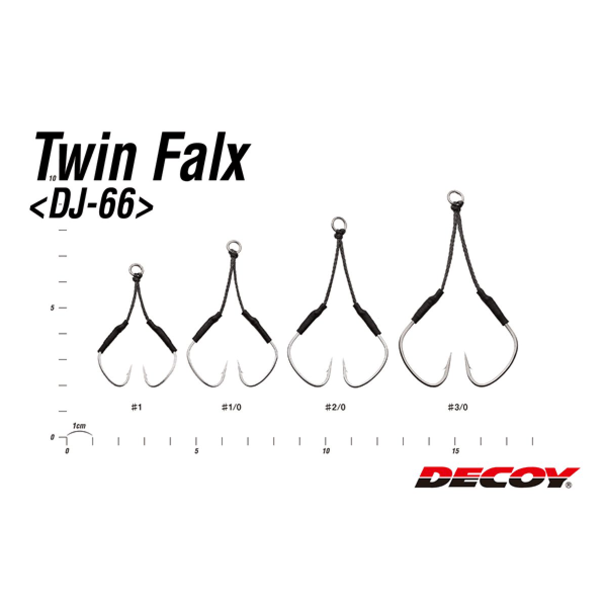 DECOY TWIN FALX #1/0 DJ-66 (2 pcs/pack) TIN - Britannic Trade