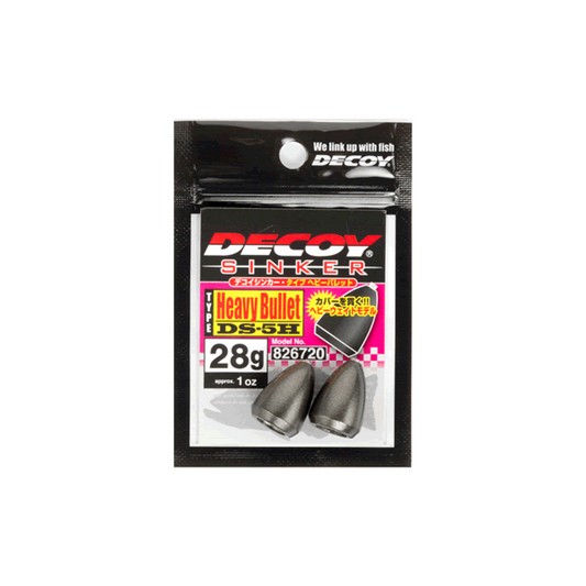 DECOY DECOY SINKER TYPE HEAVY BULLET 21g DS-5H (3 pcs/pack) GUN BLACK fishing terminal tackle — photo 2
