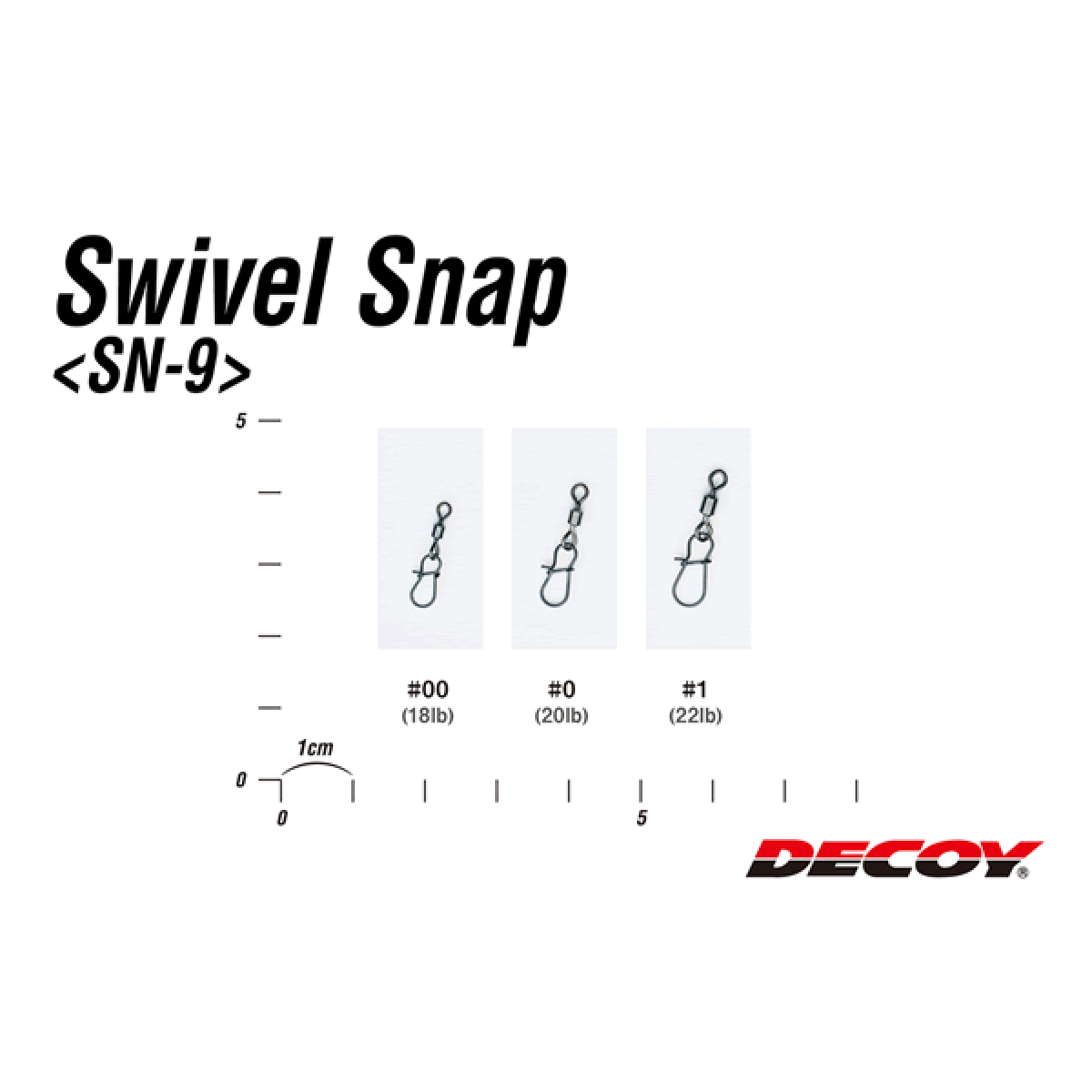 DECOY SWIVEL SNAP #00 SN-9 NS BLACK