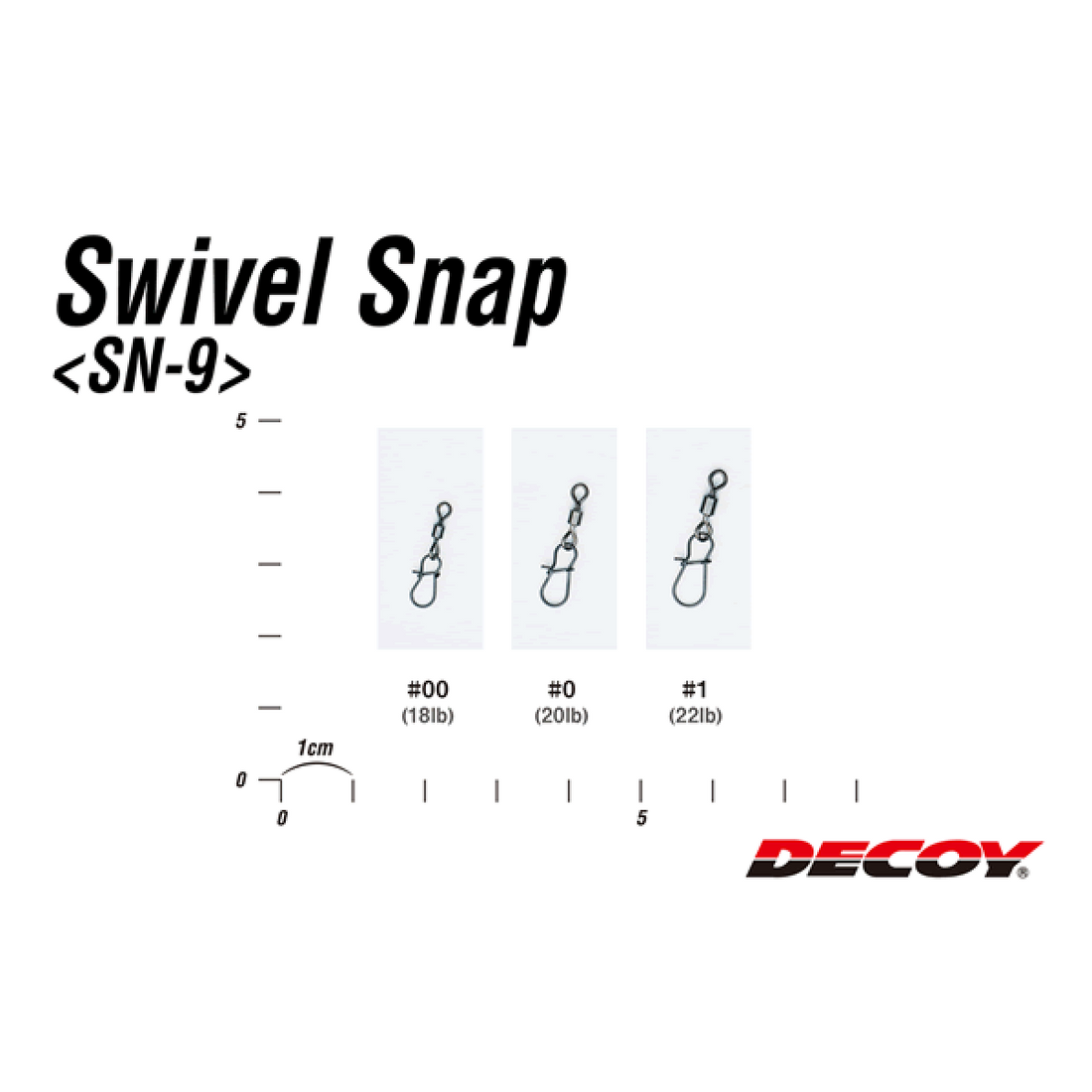 DECOY SWIVEL SNAP #00 SN-9 NS BLACK fishing terminal tackle — photo 3