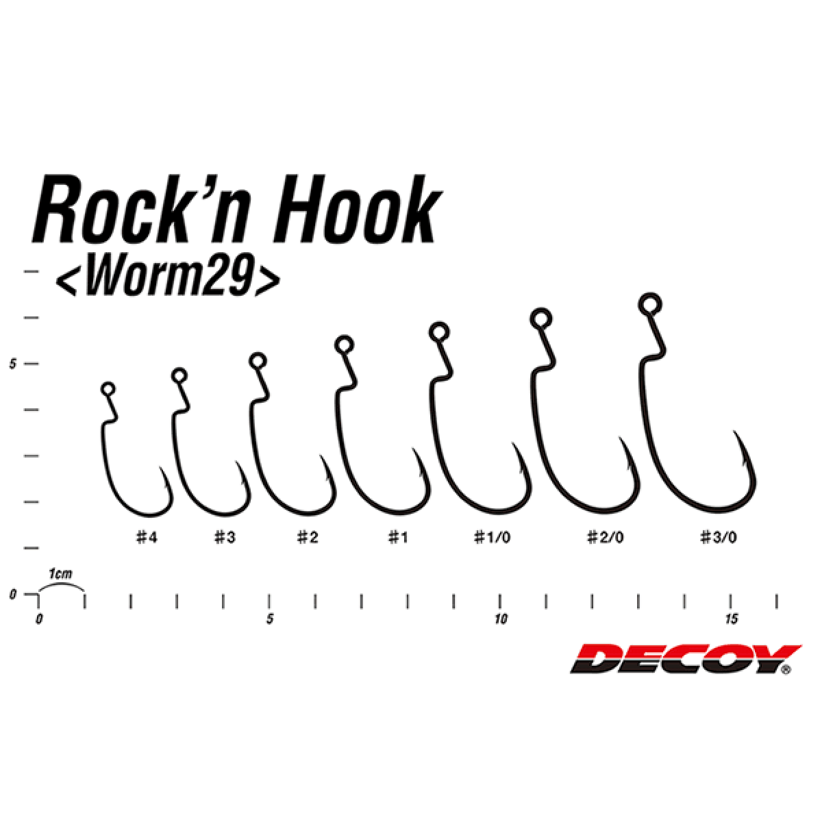 DECOY ROCK’N HOOK #3/0 Worm29 (6 pcs/pack) W NICKEL - Britannic Trade