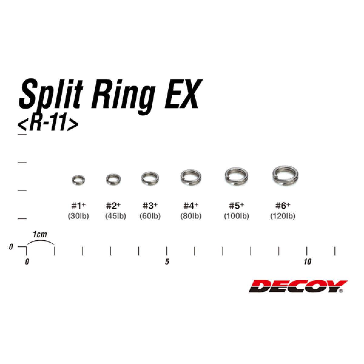 DECOY SPLIT RING EX #4+ R-11 (18 pcs/pack) SILVER - Britannic Trade