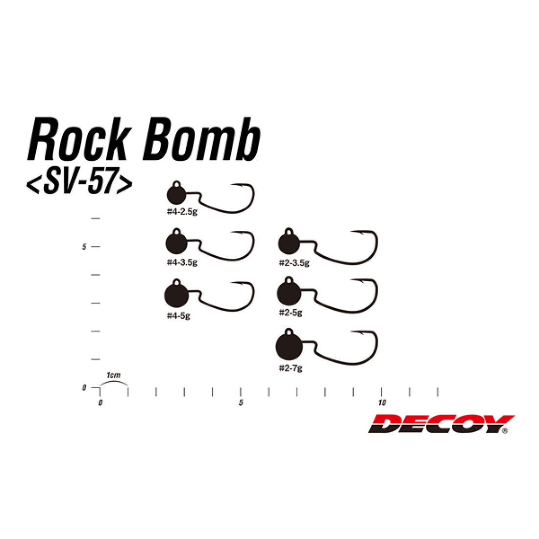 DECOY ROCK BOMB #2 - 7g SV-57 (4 pcs/pack) NS BLACK fishing terminal tackle — photo 3