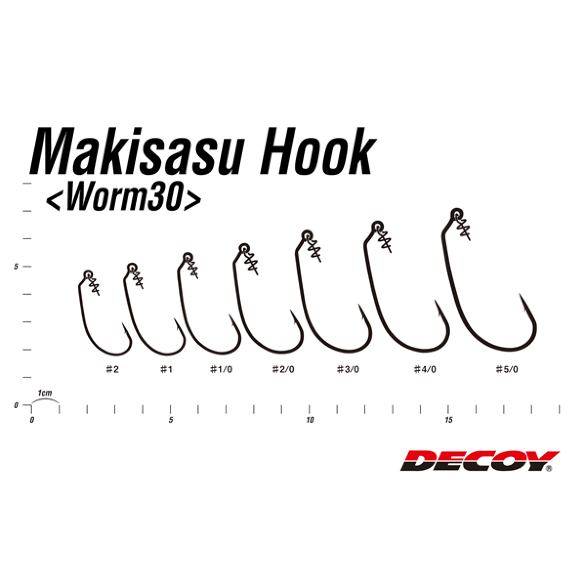 DECOY MAKISASU HOOK #2 Worm30 (5 pcs/pack) NS BLACK