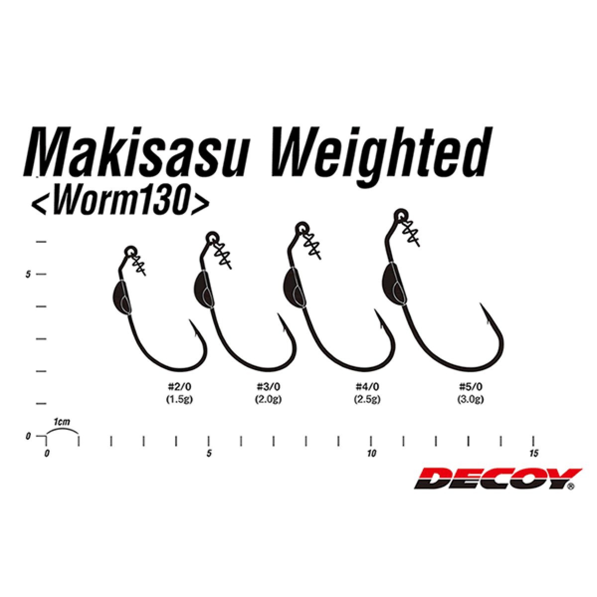 DECOY MAKISASU WEIGHTED #2/0 Worm130 (4 pcs/pack) NS BLACK - Britannic Trade