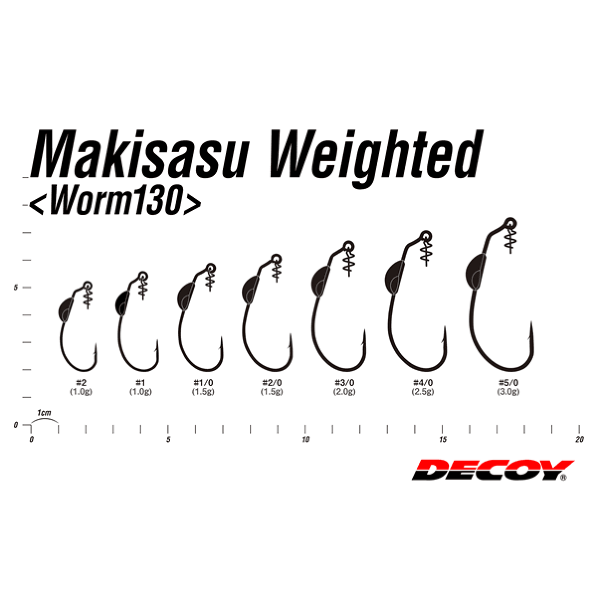 DECOY MAKISASU WEIGHTED #5/0 Worm130 (3 pcs/pack) NS BLACK - Britannic Trade