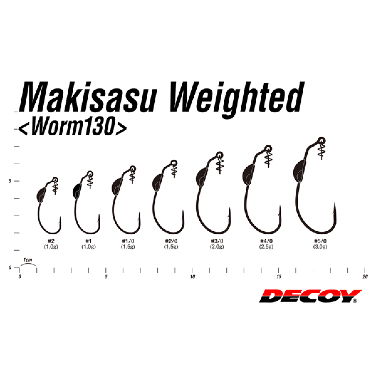 DECOY MAKISASU WEIGHTED #5/0 Worm130 (3 pcs/pack) NS BLACK