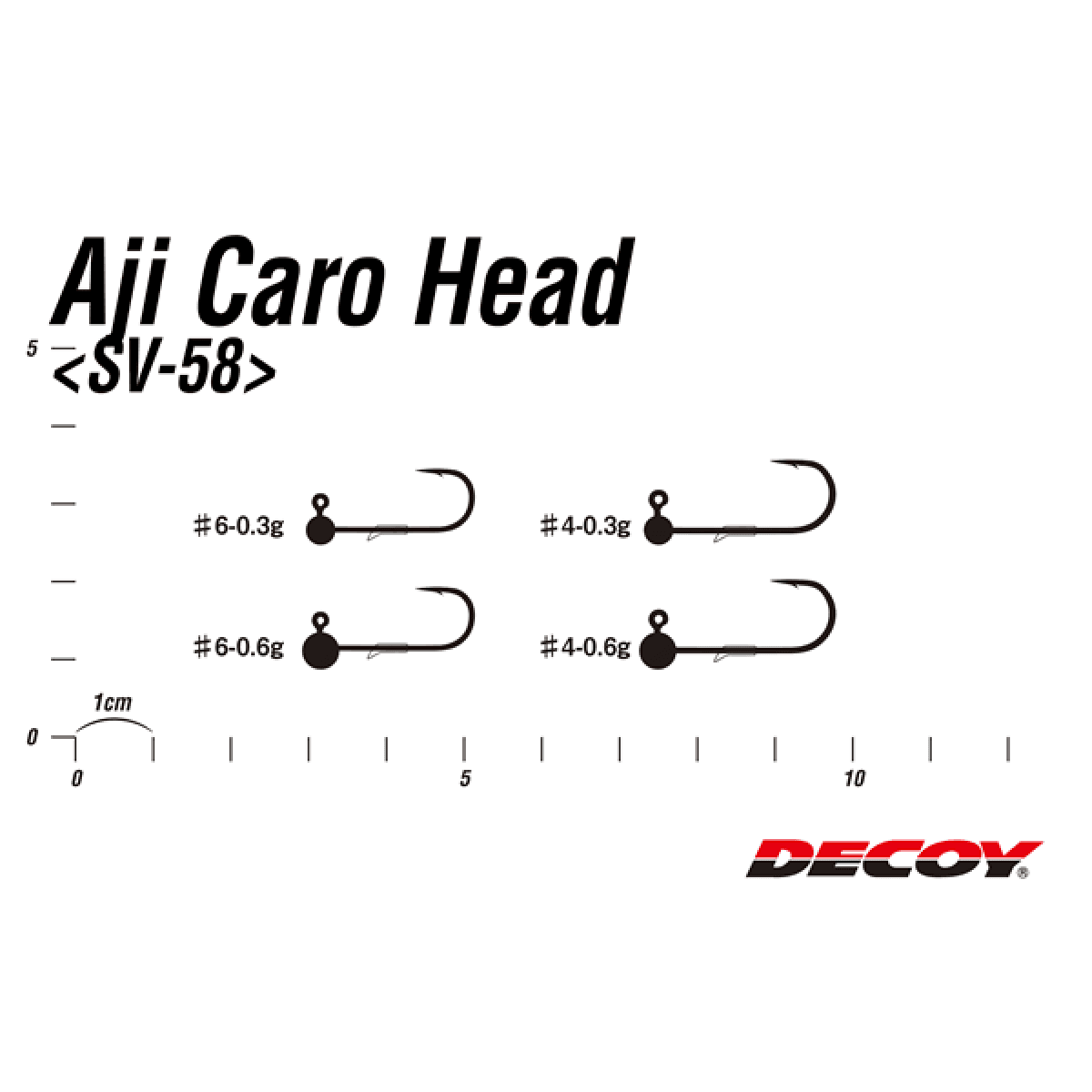 DECOY AJI-CARO HEAD #4-0.3g SV-58 W NICKEL - Britannic Trade