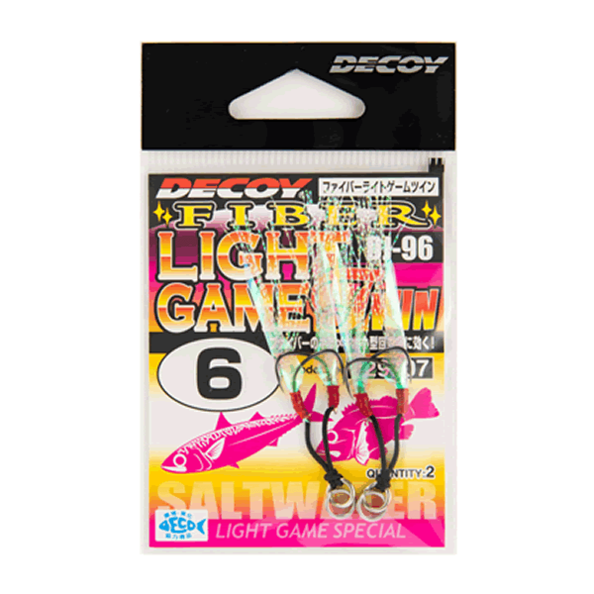 DECOY FIBER LIGHT GAME TWIN #6 DJ-96 (2 pcs/pack) NS BLACK - Britannic Trade