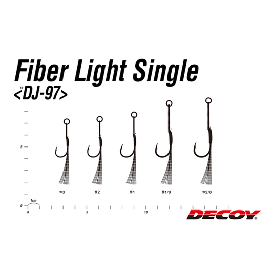 DECOY FIBER LIGHT SINGLE #1 DJ-97 (3 pcs/pack) NS BLACK fishing terminal tackle — photo 2