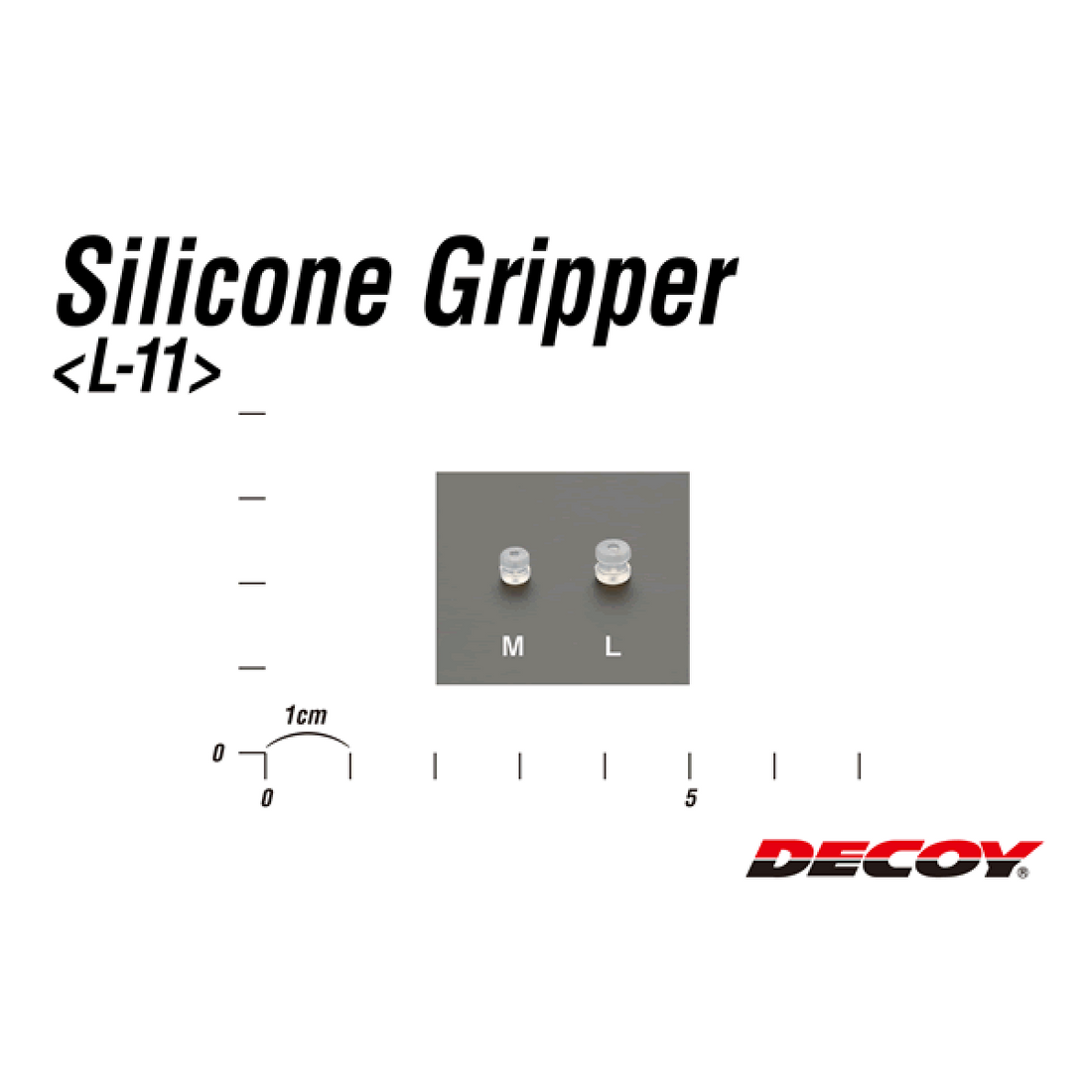 DECOY SILICONE GRIPPER M L-11 (18 pcs/pack) CLEAR fishing terminal tackle — photo 3