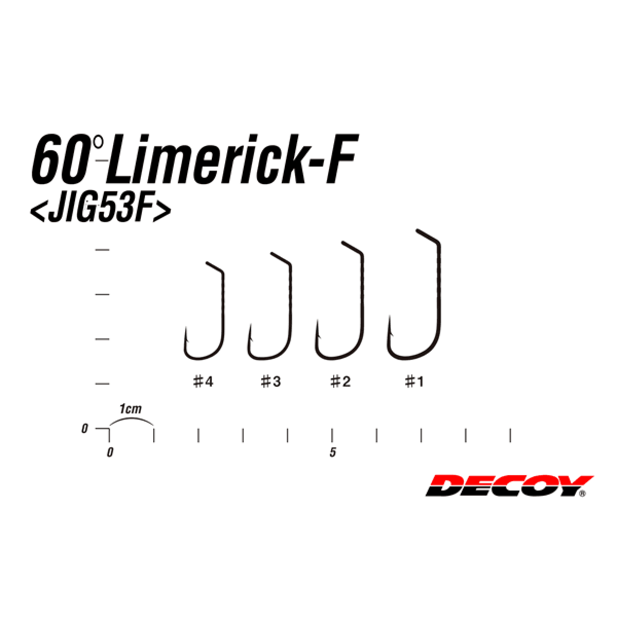 DECOY 60゚ LIMERICK-F #1 JIG53F (9 pcs/pack) SILKY BLACK - Britannic Trade