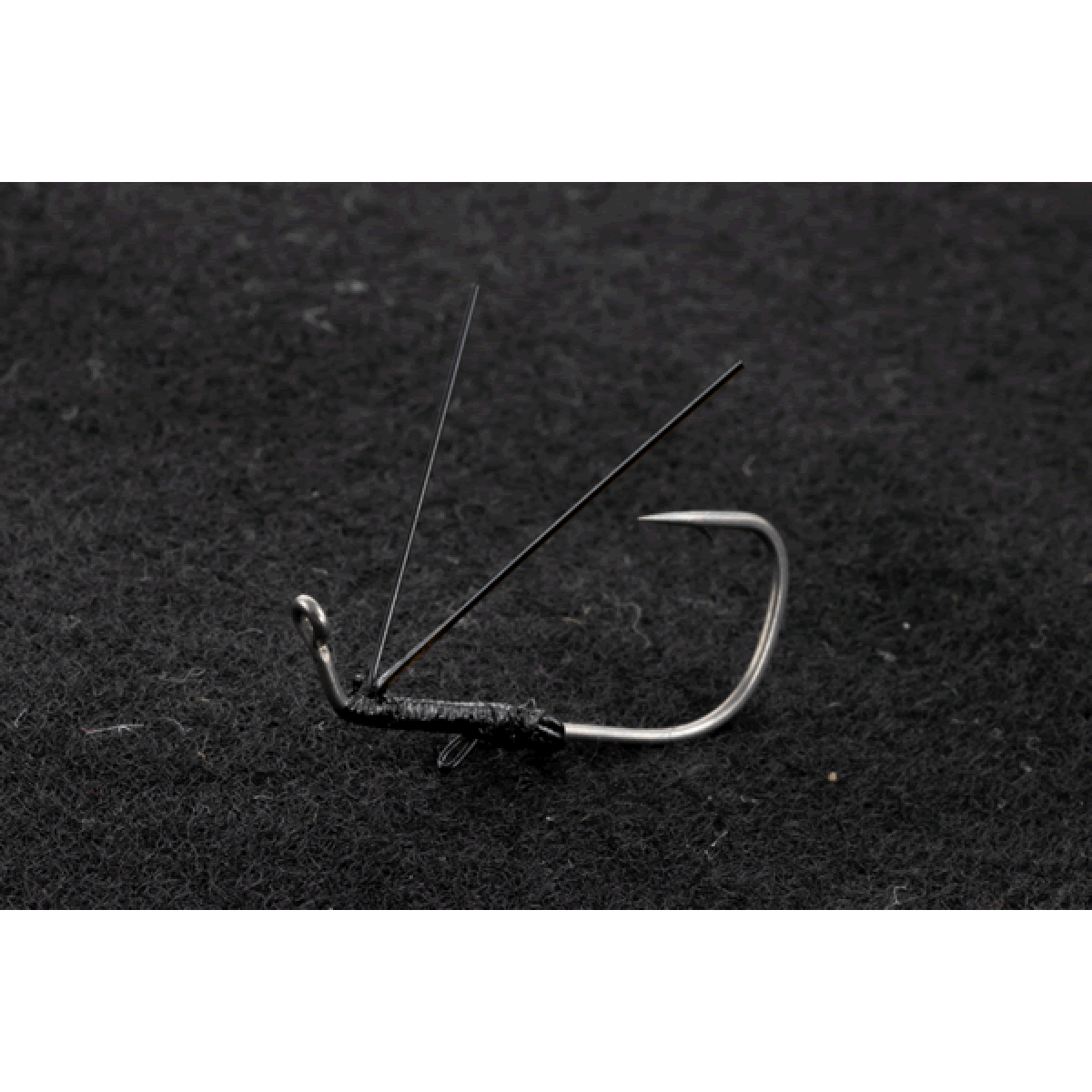 DECOY F.F.HOOK #2 Worm153 (4 pcs/pack) SILKY BLACK