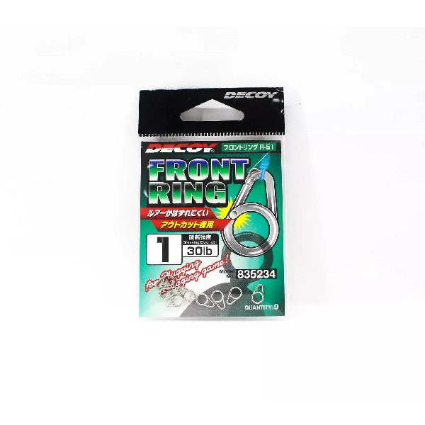 DECOY FRONT RING #1 R-51 (9 pcs/pack) Silver fishing terminal tackle