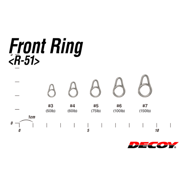 DECOY FRONT RING R-51 #6 (100 lb) (7 pcs/pack) Silver fishing terminal tackle — photo 2