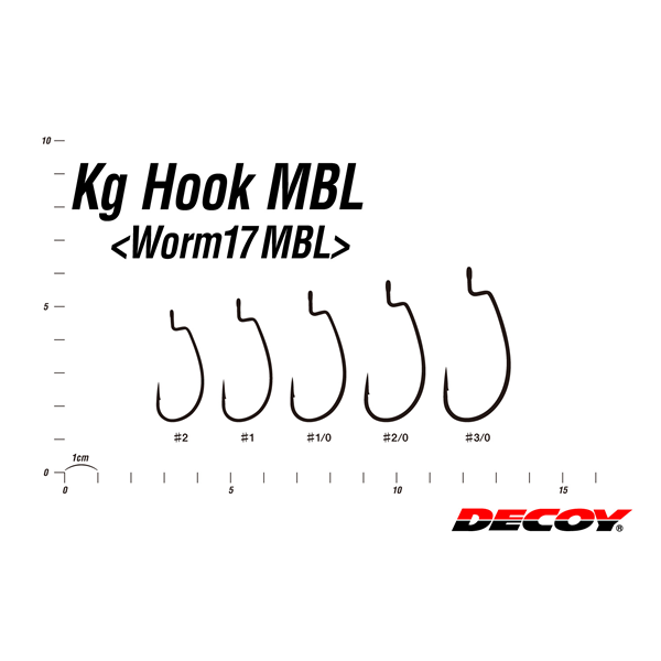 DECOY Worm 17 KG Hook MBL #1/0 (9pcs/pack)