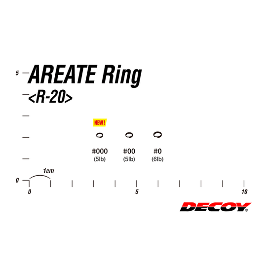 DECOY AREATE RING #0 R-20 (15 pcs/pack) SILKY BLACK fishing terminal tackle — photo 2