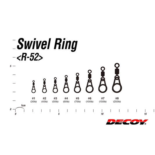 DECOY SWIVEL RING #5 R-52 (6 pcs/pack) SILVER fishing terminal tackle — photo 2
