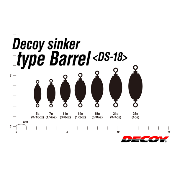 DECOY Sinker type Barrel 5g (5pcs/pack) fishing terminal tackle — photo 3