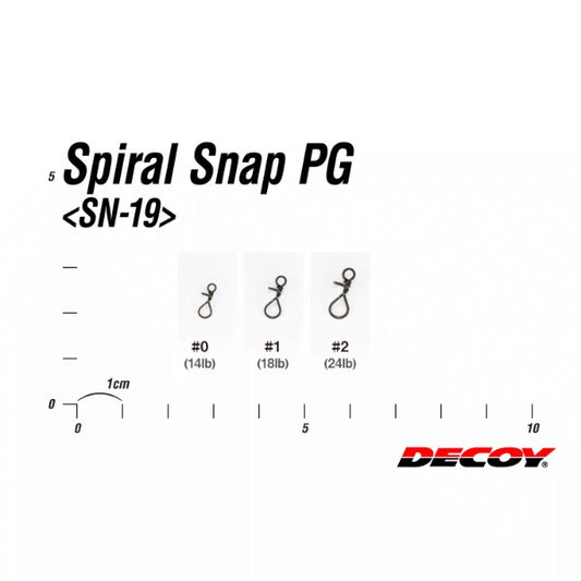 DECOY SN-19 SpiralSnap PG #0 Mat Black fishing terminal tackle — photo 2
