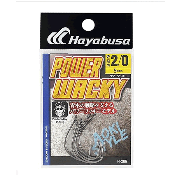 Hayabusa POWER WACKY #2/0 FF206 (5 pcs/pack) BLACK NICKEL