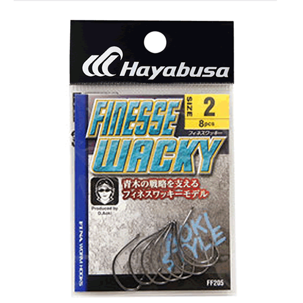 Hayabusa FINESSE WACKY #2 FF205 (8 pcs/pack) BLACK NICKEL