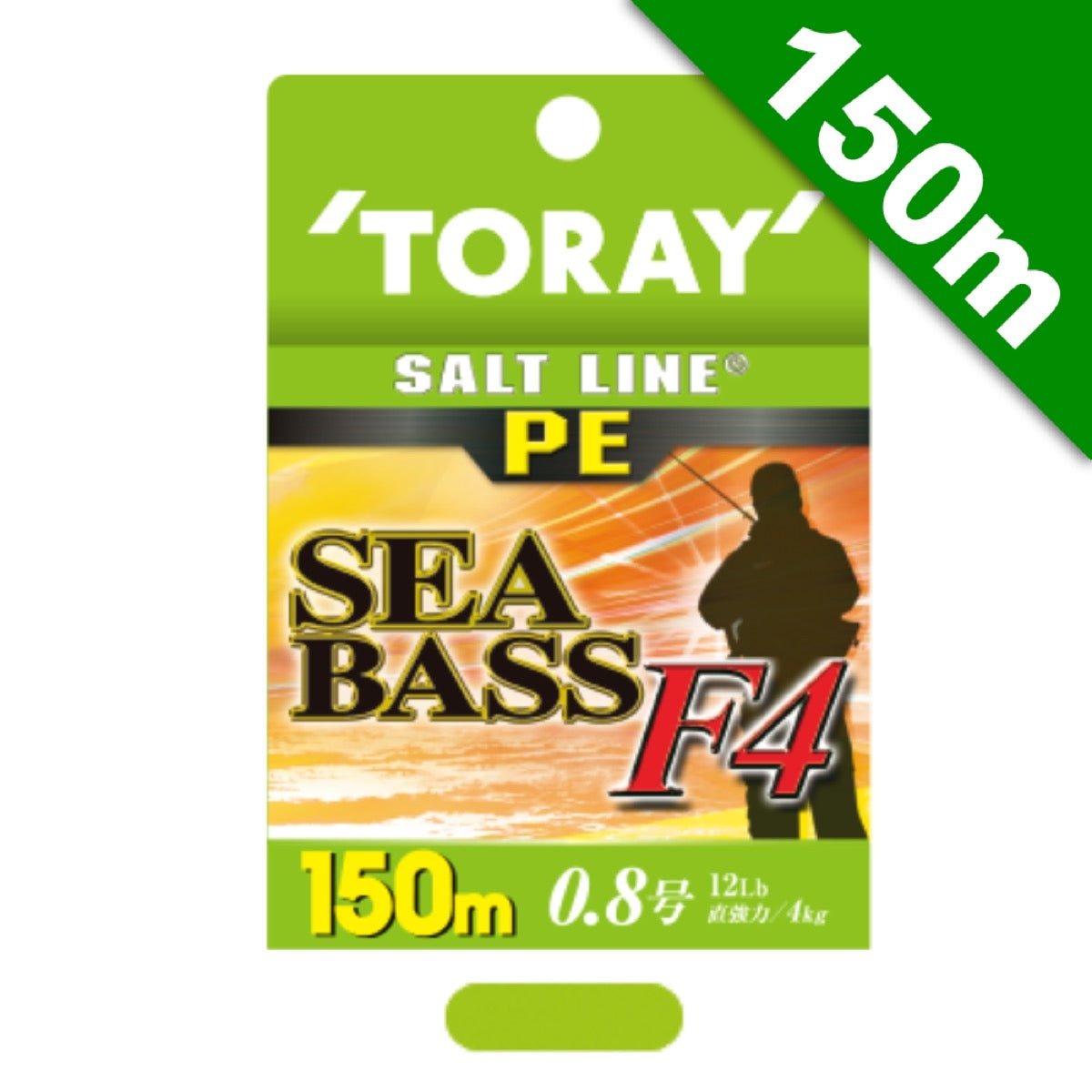TORAY SALTLINE PE SEABASS F4 #1.0 (15.0 lb) - 150m LIGHT GREEN