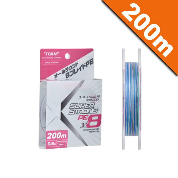 TORAY SUPER STRONG PE X8 #4 (50 lb) - 200m PE 5 COLORS + MARKING