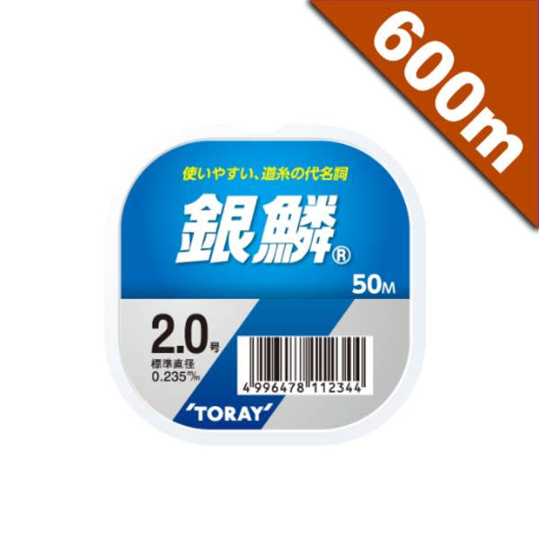 TORAY GINRIN #5 - 600m (50m x 12 connected) NYLON NATURAL