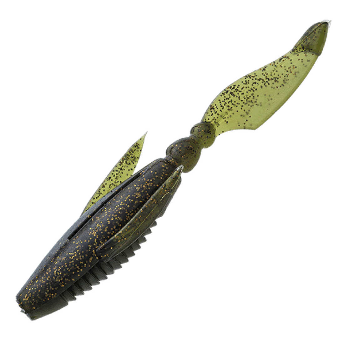 Whiplash Factory MURDEROUS BUG 4.5inch : 10.5g (6 pcs/pack) 04 WATERMELON-METALLICBACK freshwater fishing lure