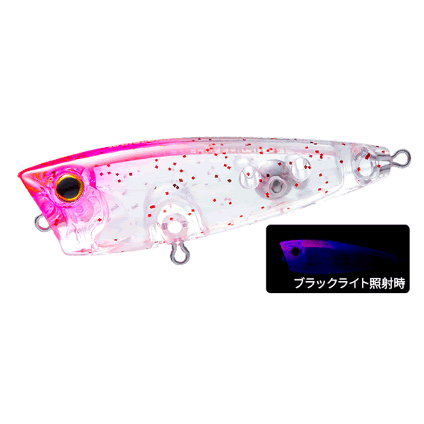 DUEL HARDCORE LG POPPER (F) 50 50mm : 4.5g FLOATING F1203-KPRGCAY PINK RED GLITTER saltwater fishing lure
