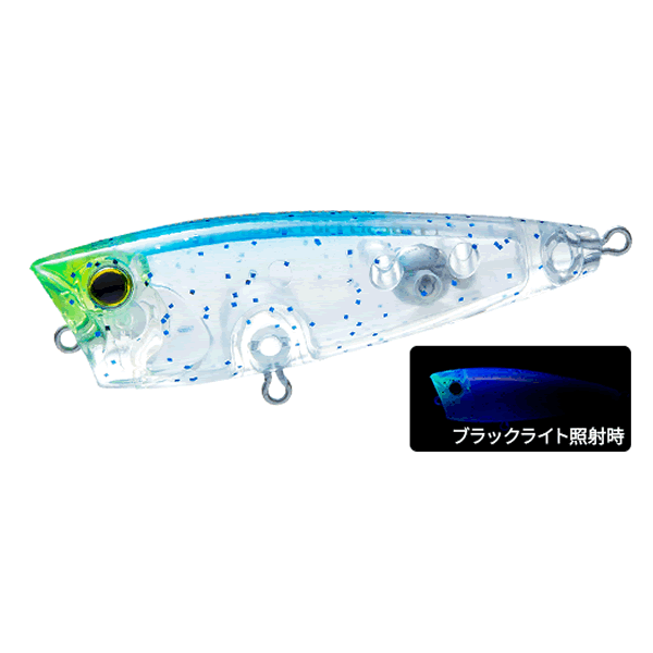 DUEL HARDCORE LG POPPER (F) 50 50mm : 4.5g FLOATING F1203-KBBG CABLE BLUE GLITTER saltwater fishing lure